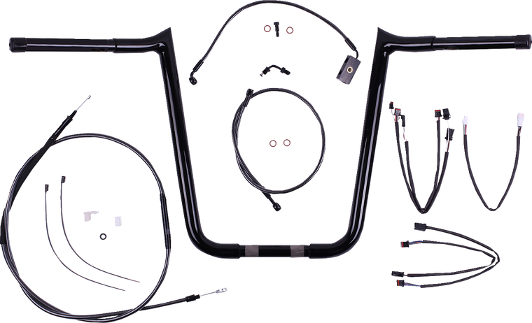 Magnum - Handlebar Kit - Viking - 14" - Black Pearl - 1-1/4" Viking Handlebar Installation Kit - 48894-314
