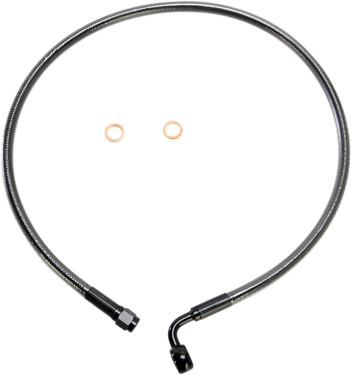 Magnum - Brake Line - 10 mm-90° - 28" - Black Pearl - Alternate Length Designer Series ABS-Specific Front Brake Line Kit - AS47228