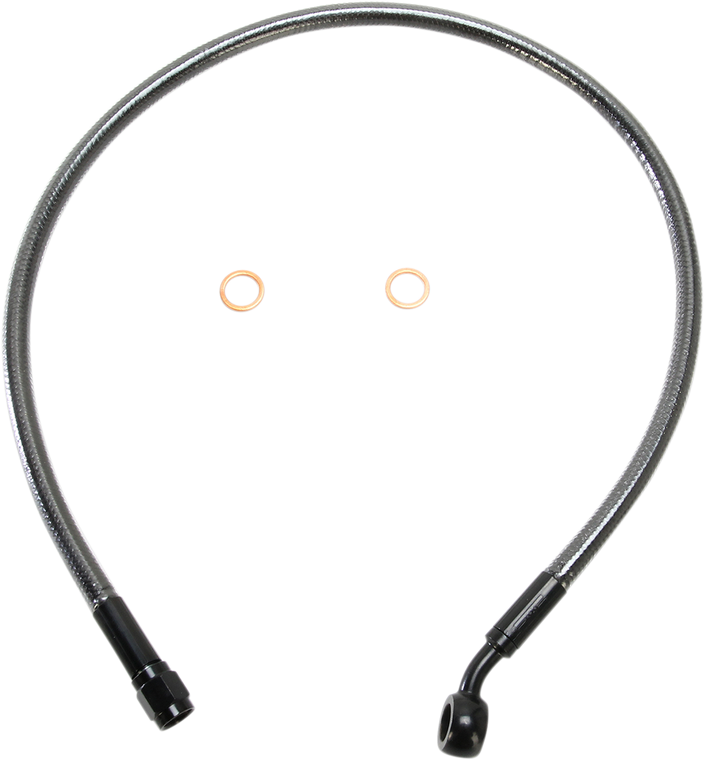 Magnum - Brake Line - 10 mm-35° - 24" - Black Pearl - Alternate Length Designer Series ABS-Specific Front Brake Line Kit - AS47124