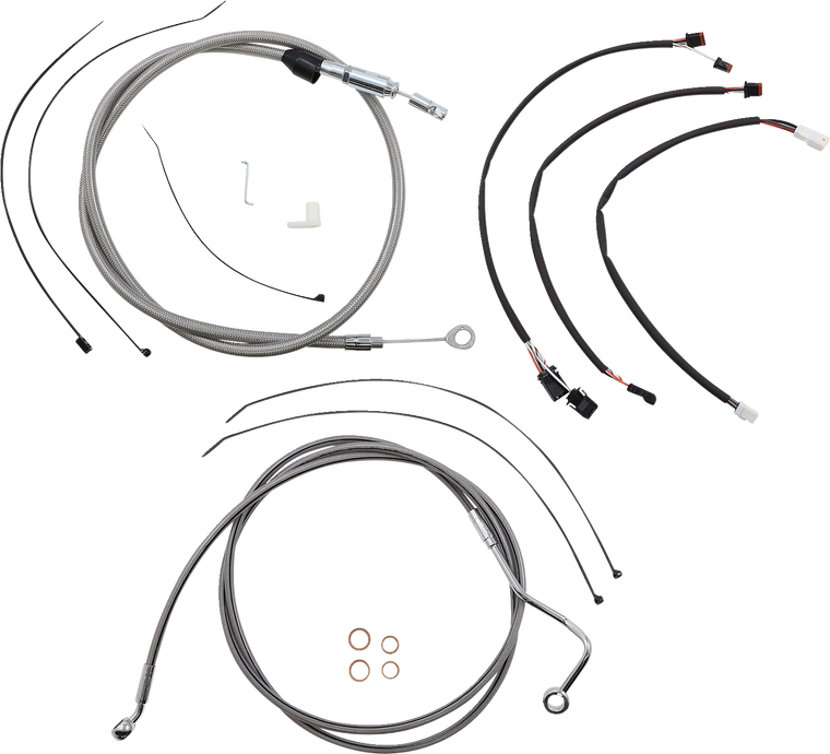 Magnum - Control Cable Kit - XR - Stainless Steel/Chrome - XR Handlebar Installation Kit - 5891151