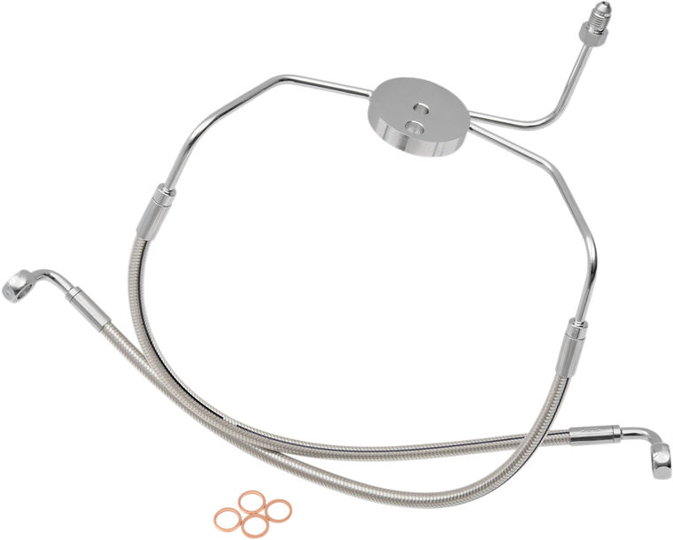 Magnum - Brake Line - Polished - Designer Series DOT Front Lower Brake Line Kit - 57005