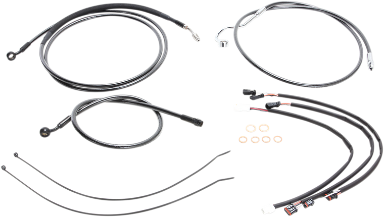 Magnum - Control Cable Kit - Black Pearl - Black Pearl Upper Handlebar Installation Kit - 487932