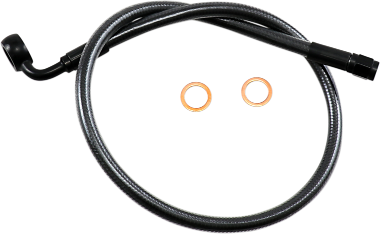 Magnum - Brake Line - 12mm-90° - 24" - Black Pearl - Designer Series DOT ABS-Specific Upper Brake Line Kit - AS478024