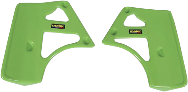Maier - Radiator Scoops - KX250 '85-'86 - Green - Replacement Radiator Plastic - 578063