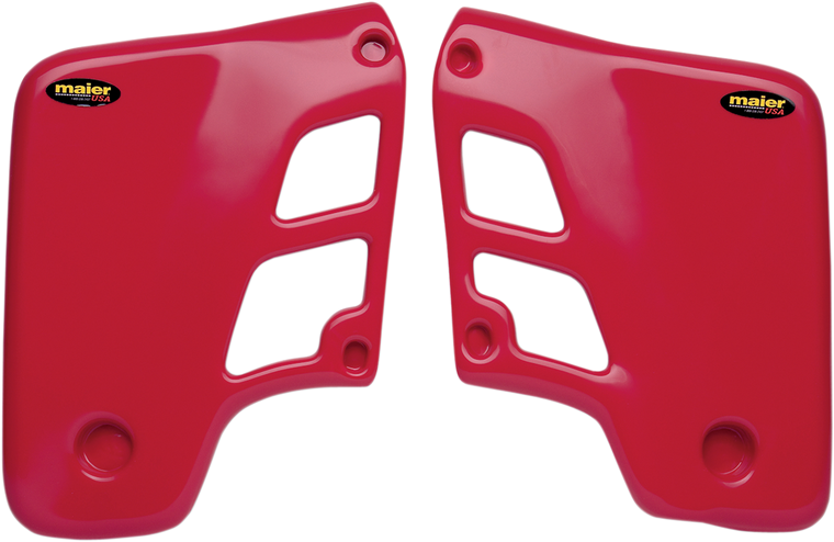 Maier - Radiator Scoops - CR500 '86-'88 - Red - Replacement Radiator Plastic - 600152