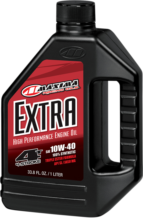 Maxima Racing Oil - Extra Synthetic 4T Oil - 10W40 - 1L - Extra High Performance Synthetic  4T Engine Oil - 16901