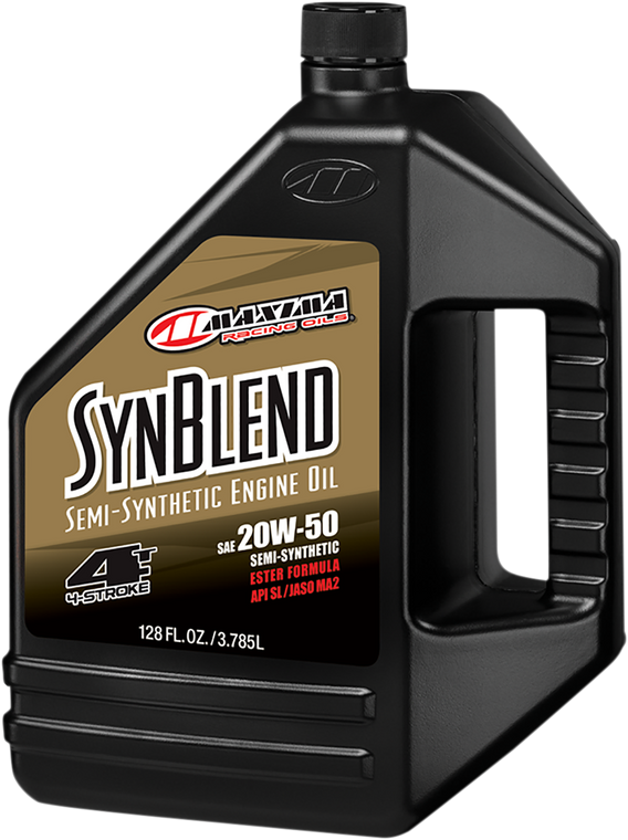 Maxima Racing Oil - SynBlend Semi-Synthetic Oil - 20W-50 - 1 U.S. gal. - SynBlend Semi-Synthetic 4T Engine Oil - 359128B