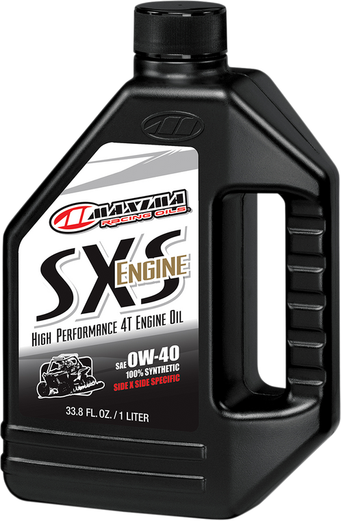 Maxima Racing Oil - SXS UTV Synthetic 4T Oil - 0W-40 - 1L - SXS 100% Synthetic 4T Engine Oil - 30-12901