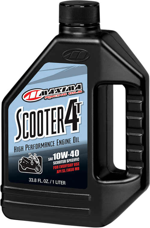 Maxima Racing Oil - Scooter 4T Oil - 10W40 - 1L - Scooter Mineral 4T Engine Oil - 11901