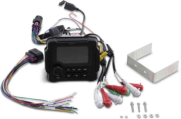 Mb Quart - Audio System - CanAm - Powered Bluetooth AM/FM Gauge Mount Radio with LED Color Display - GMR-LED