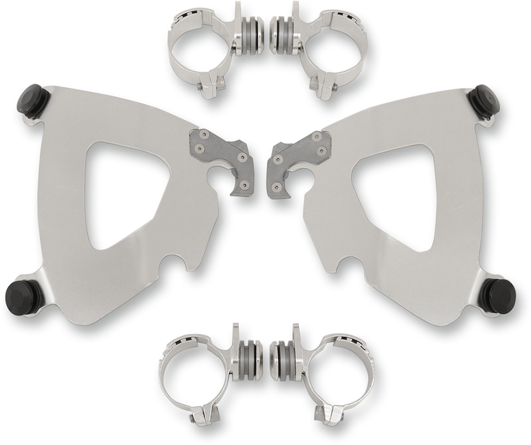 Memphis Shades - Gauntlet Mounting Kit - Polished - Scout - Gauntlet Fairing Trigger-Lock Mounting Kit - MEK2024