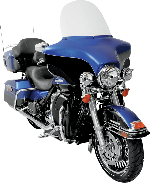 Memphis Shades - Windshield - 15" - Clear - FLHT '96-'13 - Replacement Lucite Windshield - MEP8130 Memphis Shades - Windshield - 15" - Clear - FLHT '96-'13 - Replacement Lucite Windshield - MEP8130