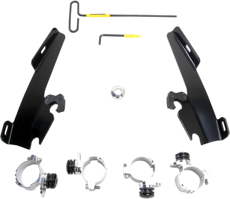Memphis Shades - Batwing - Mounting Kit - Black - XL - Batwing Fairing Trigger-Lock Mounting Kit - MEB1999