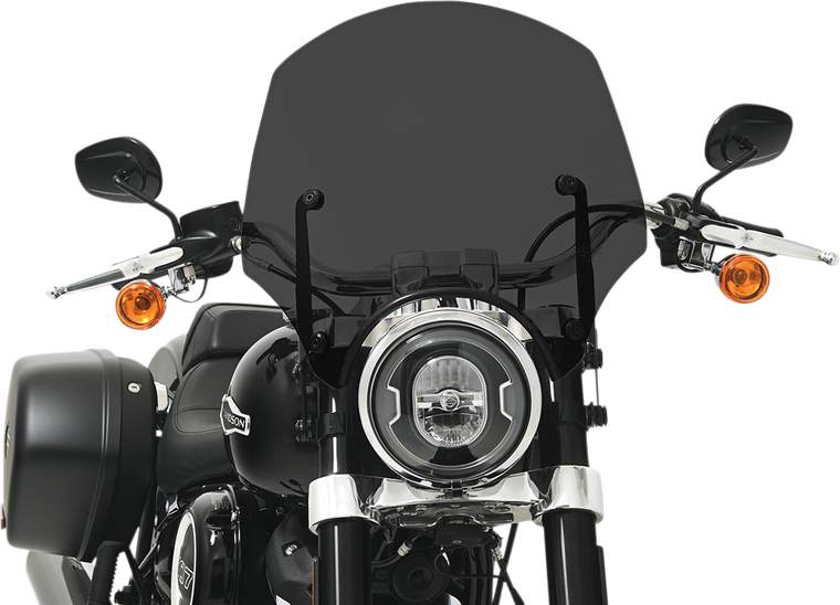 Memphis Shades - El Paso Windshield - 15" - 9" Headlight Cutout - Dark Black Smoke - El Paso Sportshield  9" - MEP5265