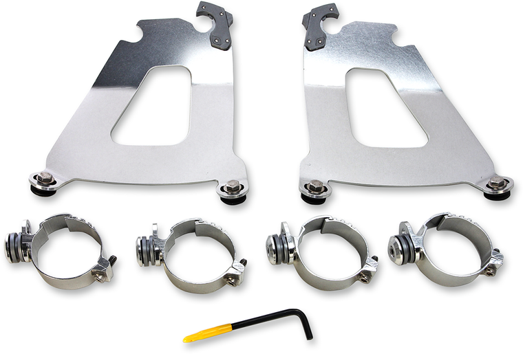 Memphis Shades - Bullet Mounting Kit - VTX18 - Polished - Bullet Fairing Mount Kit - MEK2012