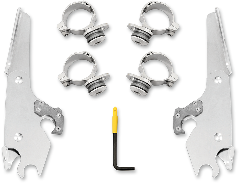 Memphis Shades - Batwing Mounting Kit - Polished - Scout - Batwing Fairing Trigger-Lock Mounting Kit - MEK2027 Memphis Shades - Batwing Mounting Kit - Polished - Scout - Batwing Fairing Trigger-Lock Mounting Kit - MEK2027