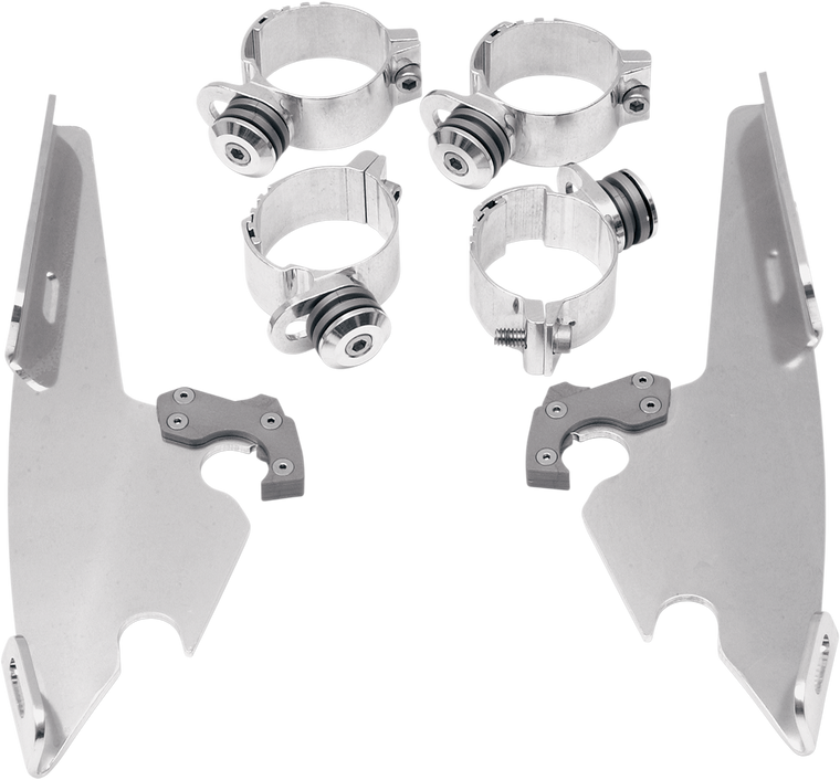 Memphis Shades - Fats/Slim Trigger Lock Mounting Kit - Dyna - Fats/Slim Windshield  Trigger-Lock Complete Mount Kit - MEM8976
