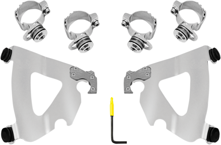 Memphis Shades - Road Warrior Mounting Kit - Polished - FXD - Road Warrior Trigger-Lock Mount Kit - MEK2038