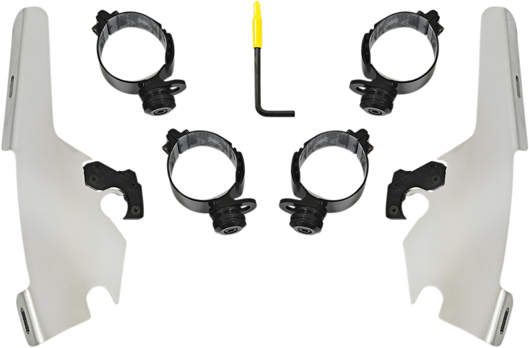 Memphis Shades - Batwing - Mounting Kit - Polished - FLSB - Batwing Fairing Trigger-Lock Mounting Kit - MEK2044 Memphis Shades - Batwing - Mounting Kit - Polished - FLSB - Batwing Fairing Trigger-Lock Mounting Kit - MEK2044