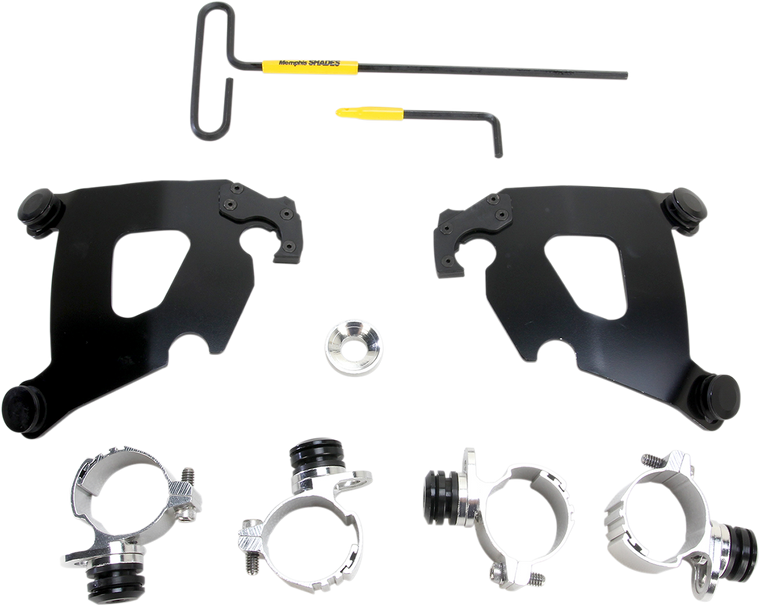 Memphis Shades - Cafe Mounting Kit - Black - XL883 - Cafe Fairing Trigger-Lock Hardware Kit - MEB2003 Memphis Shades - Cafe Mounting Kit - Black - XL883 - Cafe Fairing Trigger-Lock Hardware Kit - MEB2003