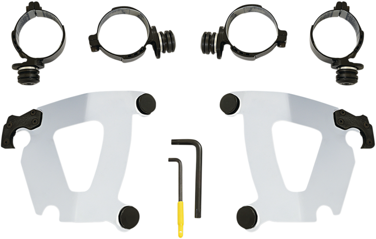 Memphis Shades - Road Warrior Mounting Kit - Polished - FXFB - Road Warrior Trigger-Lock Mount Kit - MEK2050