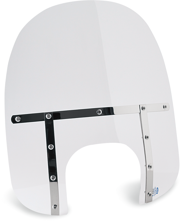 Memphis Shades - Fats Windshield - 17" - Clear - Memphis Fats Windshield with Big Headlight Cutout - MEM6820