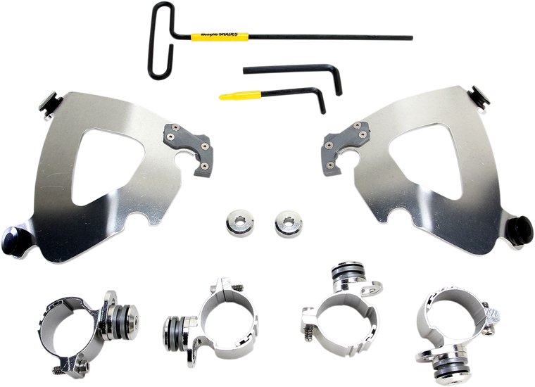 Memphis Shades - Gauntlet Mounting Kit - Polished - XL1200 - Gauntlet Fairing Trigger-Lock Hardware Kit - MEK2006 Memphis Shades - Gauntlet Mounting Kit - Polished - XL1200 - Gauntlet Fairing Trigger-Lock Hardware Kit - MEK2006