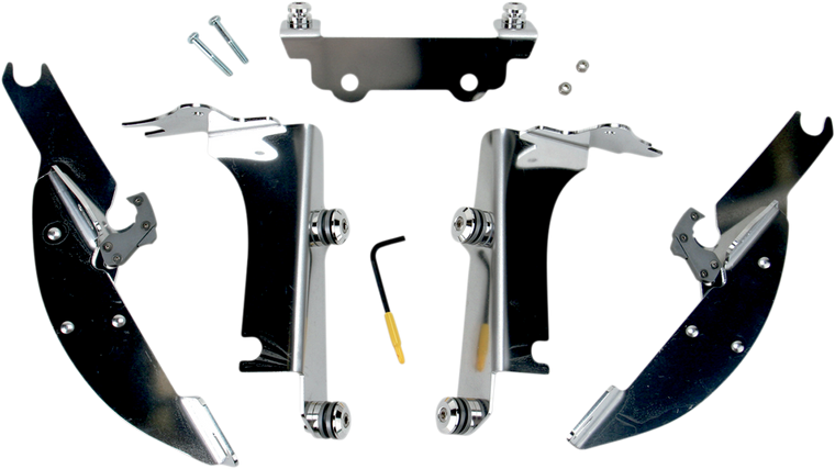 Memphis Shades - Batwing Trigger Lock Mounting Kit - VN - Polished - Fats/Slim Windshield Trigger-Lock Complete Mount Kit - MEK1923