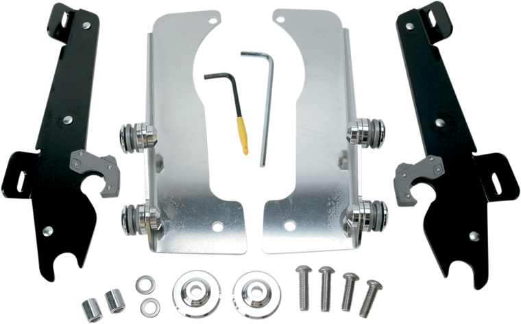 Memphis Shades - Batwing Trigger Lock Mounting Kit - Stratoliner - Black - Fats/Slim Windshield Trigger-Lock Complete Mount Kit - MEK1938 Memphis Shades - Batwing Trigger Lock Mounting Kit - Stratoliner - Black - Fats/Slim Windshield Trigger-Lock Complete Mount Kit - MEK1938