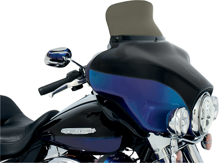 Memphis Shades - Spoiler Windshield - 6.5" - Smoke - FLH - Spoiler Replacement Windshield for OE Fairings - MEP8581