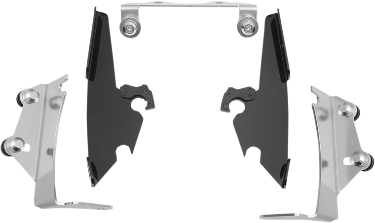 Memphis Shades - Fats/Slim Trigger Lock Mounting Kit - VN 900 Classic - Black - Fats/Slim Windshield Trigger-Lock Complete Mount Kit - MEB8962