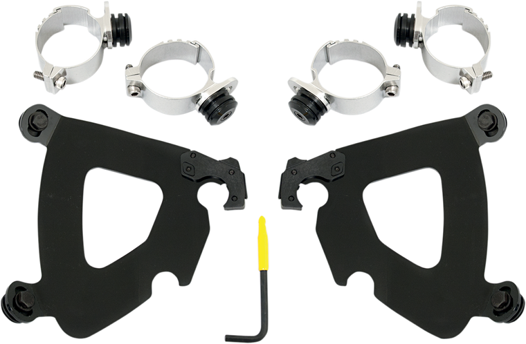 Memphis Shades - Gauntlet Mounting Kit - Black - FXD - Gauntlet Fairing Trigger-Lock Hardware Kit - MEB1993 Memphis Shades - Gauntlet Mounting Kit - Black - FXD - Gauntlet Fairing Trigger-Lock Hardware Kit - MEB1993