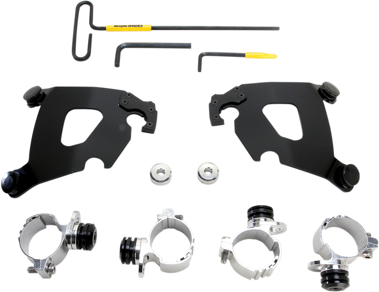 Memphis Shades - Cafe Mounting Kit - Black - XL12C - Cafe Fairing Trigger-Lock Hardware Kit - MEB2007