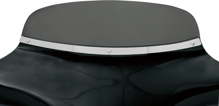 Memphis Shades - Fairing Windshield Trim - Stainless Steel - Polished - Slotted - Slotted Stainless Steel Batwing Fairing Trim - MEM0917