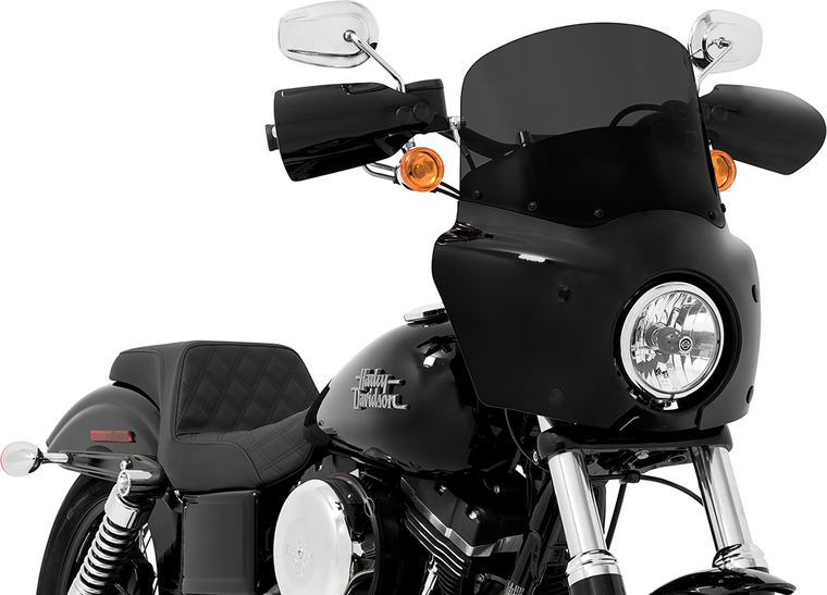Memphis Shades - Roadwarrior Cafe Shield - Dark Black Smoke - 11" - Road Warrior Windshield  without Vent - MEP86710 Memphis Shades - Roadwarrior Cafe Shield - Dark Black Smoke - 11" - Road Warrior Windshield  without Vent - MEP86710