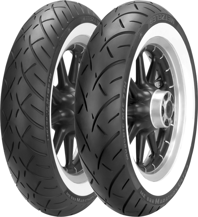 Metzeler - Tire - ME 888 Marathon Ultra - Rear - 170/80-15 - Wide Whitewall - 77H - ME 888 Marathon Ultra Tire - 2407900