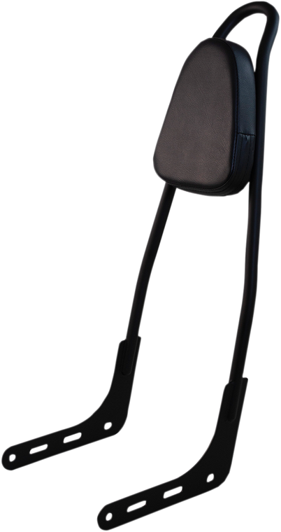 Motherwell - One-Piece Sissy Bar - Black - With Pad - One-Piece Sissy Bar - 156T-18-MB-WP