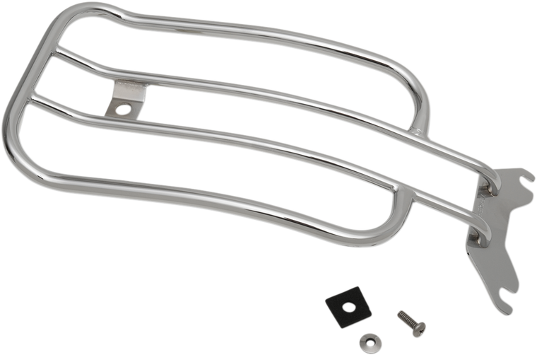 Motherwell - Luggage Rack - Chrome - FLHC - 7" Solo Luggage Rack - MWL-137-18-CH