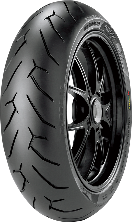 Pirelli - Tire - Diablo Rosso II - Rear - 180/55ZR17 - (73W) - Diablo Rosso II Tire  Rear - 2068500 Pirelli - Tire - Diablo Rosso II - Rear - 180/55ZR17 - (73W) - Diablo Rosso II Tire  Rear - 2068500