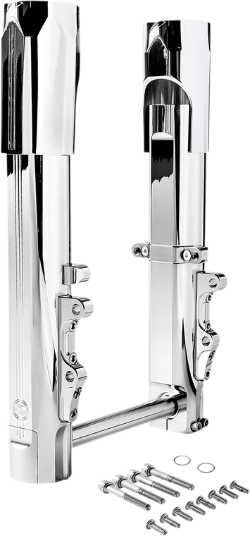 Performance Machine - Lower Fork Leg - Chrome - Dual Disc - Phatour 180 Front Wide Tire Kit - 0208-2173-CH