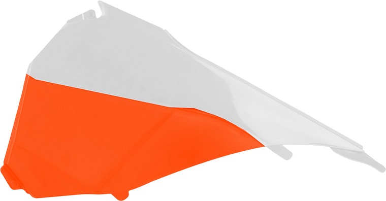Polisport - Airbox Cover - White/Orange - EXC/EXC-F - Air Box Covers - 8455200001