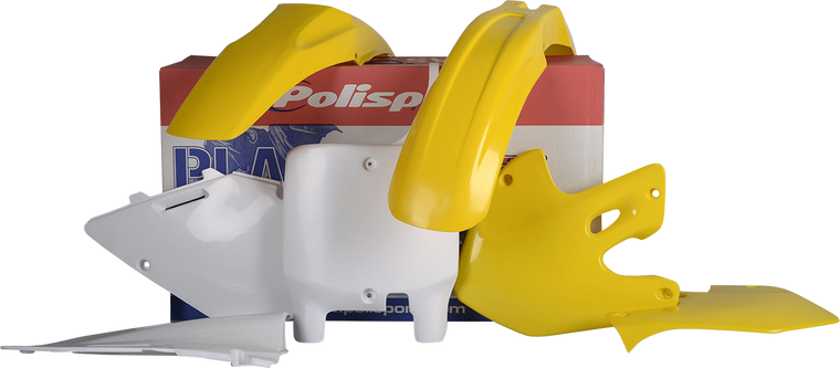 Polisport - Body Kit - OEM Yellow/White - RM 125/250 - Body Kit For Suzuki - 90094