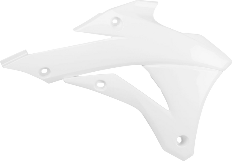Polisport - Radiator Cover - White - KX 85/100 - Radiator Covers For Kawasaki - 8417300002