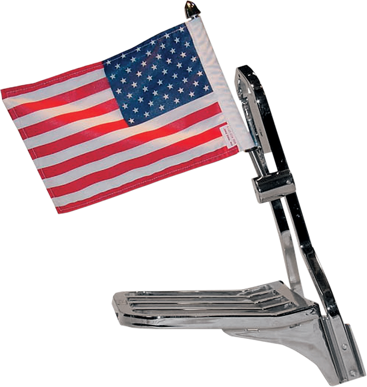 Pro Pad - Sissy Bar Flag Mount - 1/2" Bar - 10" x 15" Flag - Side Mount Sissy Bar Flag Mounts with Flag - RFM-SQSB15 Pro Pad - Sissy Bar Flag Mount - 1/2" Bar - 10" x 15" Flag - Side Mount Sissy Bar Flag Mounts with Flag - RFM-SQSB15