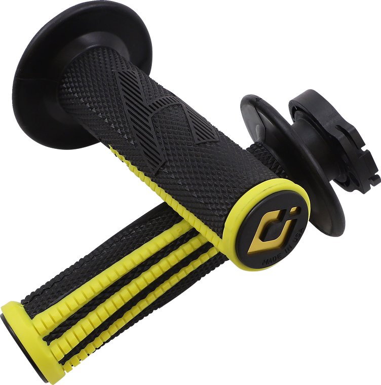 Odi - Grips - Emig - Pro - V2 - Black/Yellow - Emig Pro V2 Lock-On Grips - H36EPBY