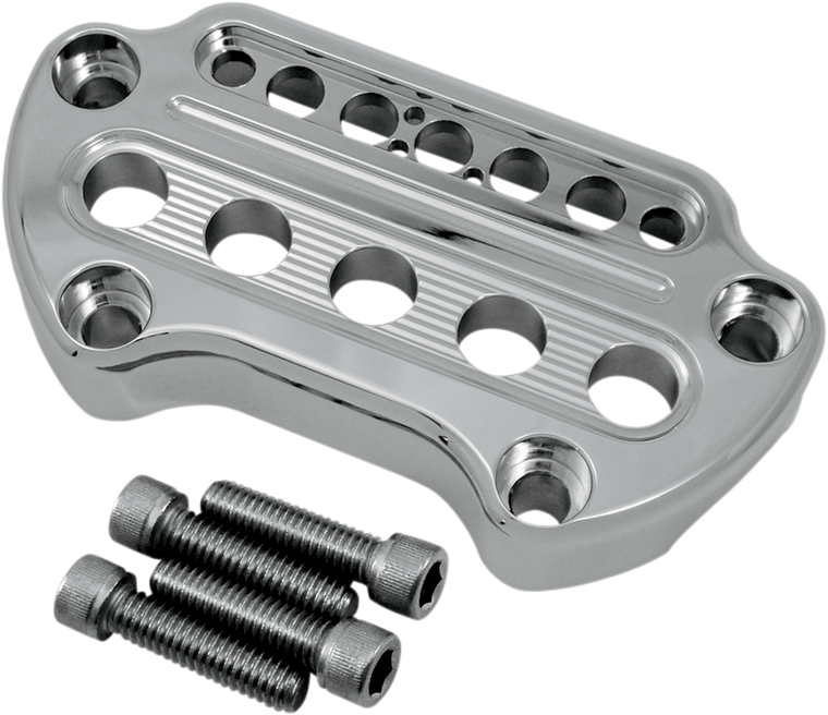 Joker Machine - Clamp - Instrument Cutout - Chrome - Indicator Light Handlebar Clamp - 10-306C
