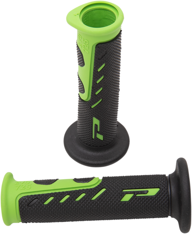 Pro Grip - Grips - EVO - 725 - Open Ends - Green/Black - 725 EVO Molded Gel Grips - PA0725OEVE02 Pro Grip - Grips - EVO - 725 - Open Ends - Green/Black - 725 EVO Molded Gel Grips - PA0725OEVE02
