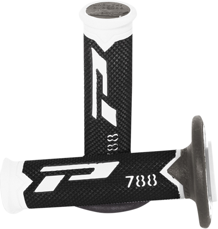 Pro Grip - Grips - 788 - White/Black/Titanium - Cross Triple Density 788 Grips - PG788219
