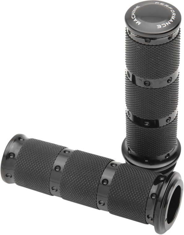 Performance Machine - Grips - XLS - TBW - Black - Contour XLS Renthal Wrapped Grips - 0063-2087-B