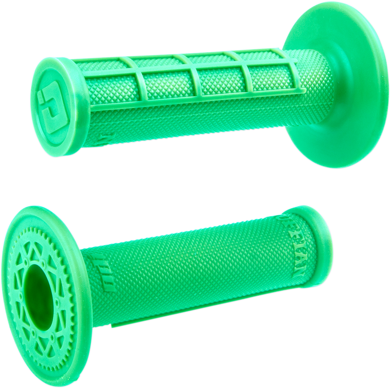 Odi - Grips - Ruffian - Half Waffle - Fluorescent Green - Ruffian MX Half Waffle Single-Ply Grip - H01RFFN